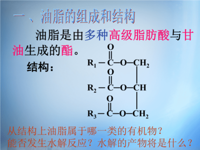 高中化学课件 油脂的化学世界